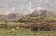 david farquharson,r.a.,a.r.s.a.,r.s.w Glenorchy's Prond Mountain (mk37) oil painting on canvas